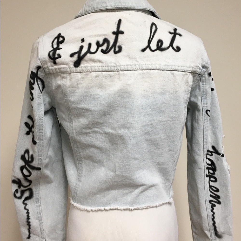 Jean Jacket with quote